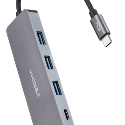 Hub USB-C 3.2 Gen 1 (3x USB + 1x USB-C) Cinzento - NANOCABLE