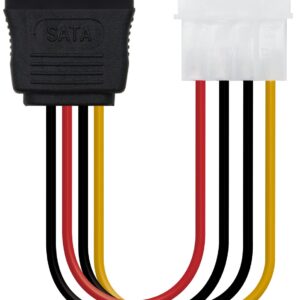 Cabo de Alimenta??o Interno MOLEX 4pin/M-SATA/F (16cm) - Nanocable