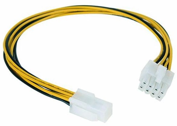 Cabo de Alimentação p/ Processador 4 Pinos - 4 + 4 Pinos Fêmea-Macho (15cm) - Nanocable