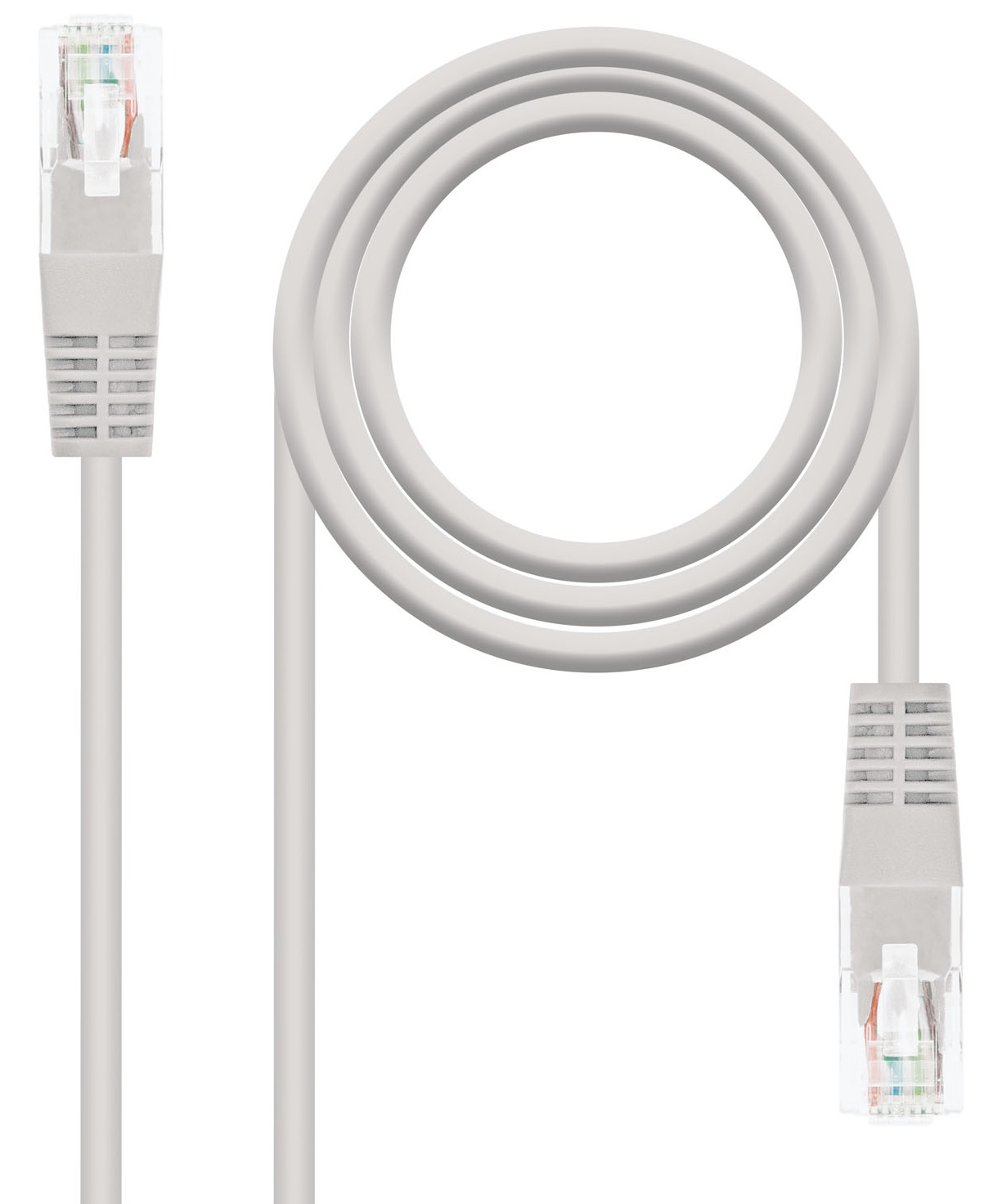 Cabo de Rede RJ45 Cat5e U/UTP Cinzento (50cm) - Nanocable