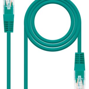 Cabo de Rede RJ45 Cat5e U/UTP Verde (1 metro) - Nanocable