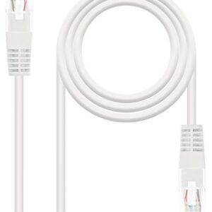 Cabo de Rede RJ45 Cat5e U/UTP Branco (1 metro) - Nanocable