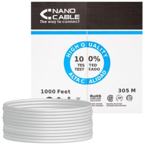 Bobine Cabo Rede RJ45 Cat5e U/UTP Cinzento (305 mts) - Nanocable