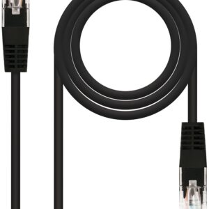 Cabo de Rede RJ45 Cat6 UTP AWG24 Preto (25cm) - Nanocable
