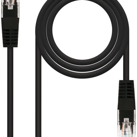 Cabo de Rede RJ45 Cat6 UTP AWG24 Preto (25cm) - Nanocable