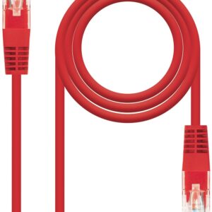 Cabo de Rede RJ45 Cat6 UTP AWG24 Vermelho (25cm) - Nanocable
