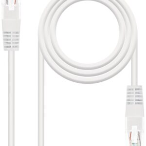 Cabo de Rede RJ45 Cat6 UTP AWG24 Branco (25cm) - Nanocable