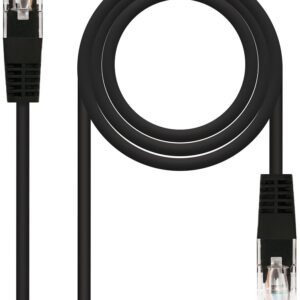 Cabo de Rede RJ45 Cat6 UTP AWG24 Preto (30cm) - Nanocable
