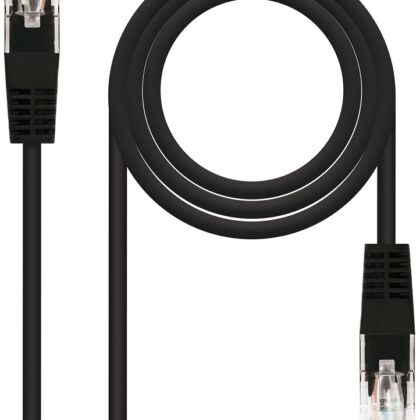 Cabo de Rede RJ45 Cat6 UTP AWG24 Preto (30cm) - Nanocable