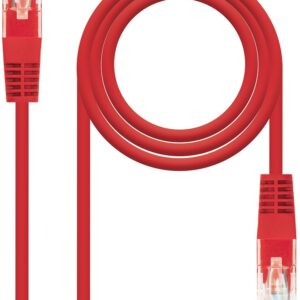 Cabo de Rede RJ45 Cat6 UTP AWG24 Vermelho (30cm) - Nanocable