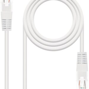 Cabo de Rede RJ45 Cat6 UTP AWG24 Branco (30cm) - Nanocable