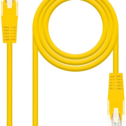 Cabo de Rede RJ45 Cat6 UTP AWG24 Amarelo (30cm) - Nanocable