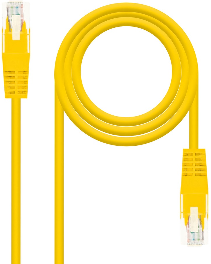Cabo de Rede RJ45 Cat6 UTP AWG24 Amarelo (30cm) - Nanocable
