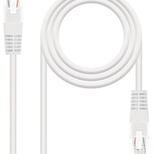 Cabo de Rede RJ45 Cat6e U/UTP Branco (50cm) - Nanocable