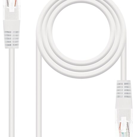Cabo de Rede RJ45 Cat6e U/UTP Branco (50cm) - Nanocable