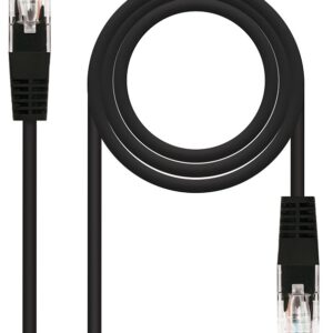 Cabo de Rede RJ45 Cat6e U/UTP Preto (2 mts) - Nanocable