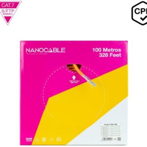 Bobine de Cabo de Rede CAT.7 LSZH S-FTP AWG23 (100 mts) - Nanocable