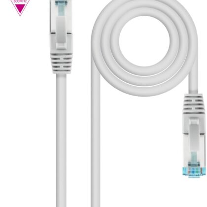 Cabo de Rede RJ45 Cat7 S-FTP AWG26 Cinzento (25cm) - Nanocable