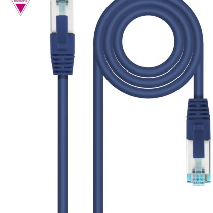 Cabo de Rede RJ45 Cat7 S-FTP AWG26 Azul (25cm) - Nanocable