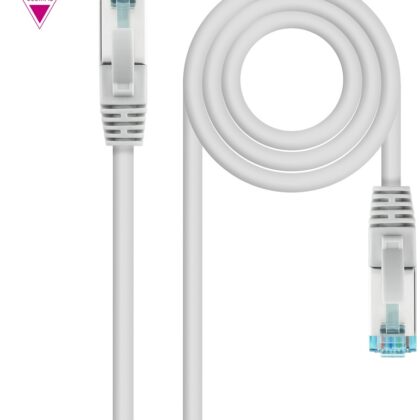 Cabo de Rede RJ45 Cat7 S-FTP AWG26 Cinzento (30cm) - Nanocable