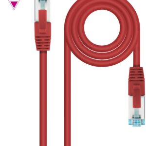 Cabo de Rede RJ45 Cat7 S-FTP AWG26 Vermelho (1 metro) - Nanocable