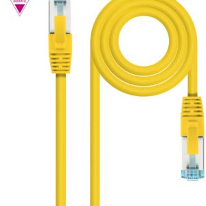 Cabo de Rede RJ45 Cat7 S-FTP AWG26 Amarelo (1 metro) - Nanocable