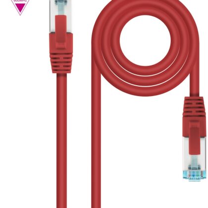 Cabo de Rede RJ45 Cat7 S-FTP AWG26 Vermelho (2 mts) - Nanocable