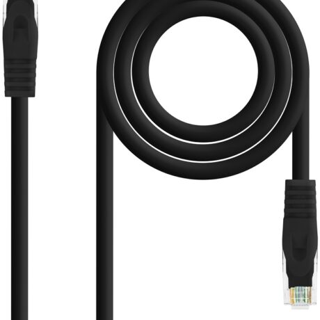 Cabo de Rede RJ45 Cat6A UTP AWG26 Preto (25 cm) - Nanocable