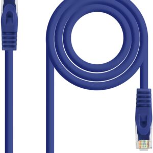 Cabo de Rede RJ45 Cat6A UTP AWG26 Azul (25 cm) - Nanocable