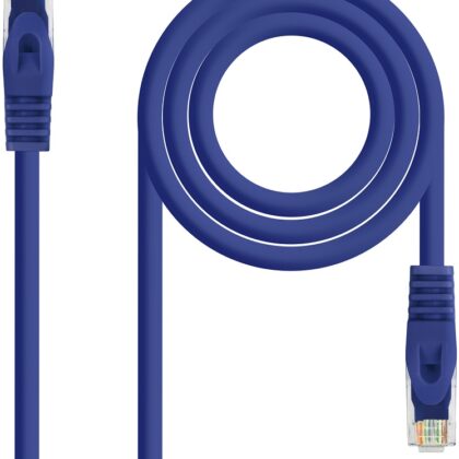 Cabo de Rede RJ45 Cat6A UTP AWG26 Azul (25 cm) - Nanocable