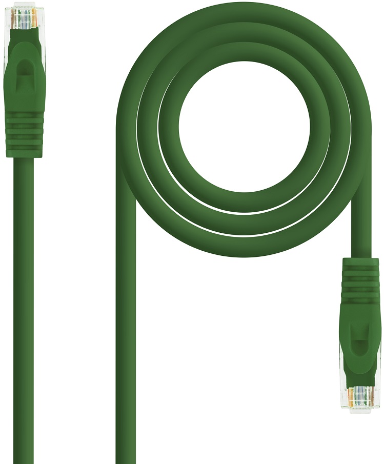 Cabo de Rede RJ45 Cat6A UTP AWG26 Verde (25 cm) - Nanocable