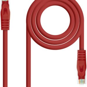 Cabo de Rede RJ45 Cat6A UTP AWG26 Vermelho (25 cm) - Nanocable