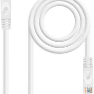 Cabo de Rede RJ45 Cat6A UTP AWG26 Branco (25 cm) - Nanocable