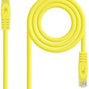 Cabo de Rede RJ45 Cat6A UTP AWG26 Amarelo (25 cm) - Nanocable