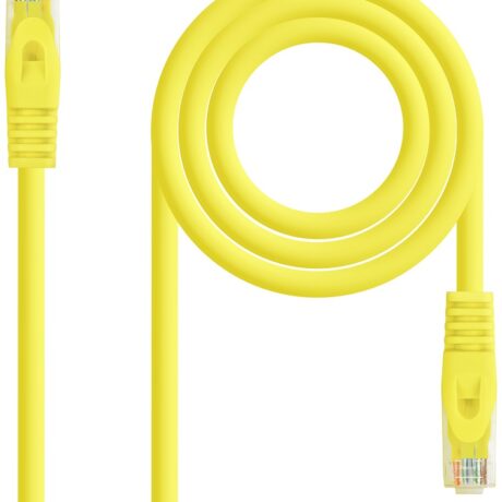 Cabo de Rede RJ45 Cat6A UTP AWG26 Amarelo (25 cm) - Nanocable