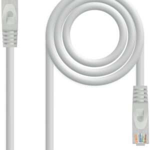 Cabo de Rede RJ45 Cat6A UTP AWG26 Cinzento (30 cm) - Nanocable