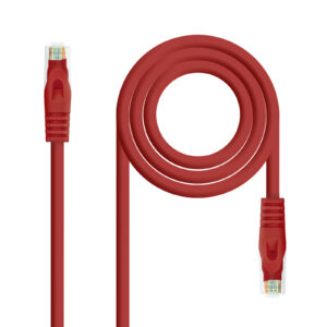 Cabo de Rede RJ45 Cat6a U/UTP (UTP) Vermelho (0.3m) - NANOCABLE