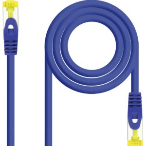 Cabo de Rede RJ45 Cat6a SF/UTP (S-FTP) Azul (0.25m) - NANOCABLE