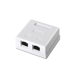 Caixa p/ Tomadas RJ45 c/ 2 Conectores de FTP Cat.5e (Branco) - Nanocable