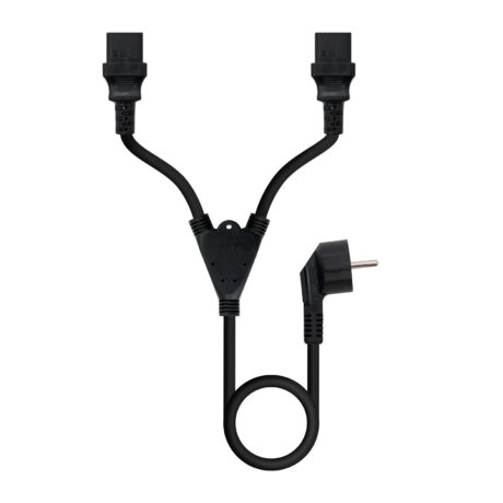 Cabo de Alimentação Tripolar 2 x C13 - CEE 7/7 Preto (1.8m) - NANOCABLE