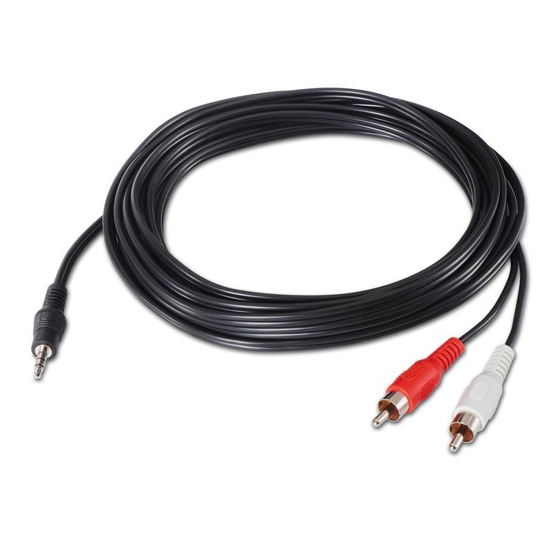 Cabo Jack 3,5mm Macho - 2x RCA Macho (10 mts) - Nanocable