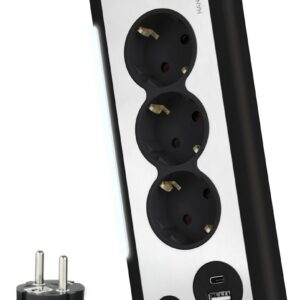 Extensão Elétrica de 3 Tomadas c/ 2x USB + LED - NANOCABLE