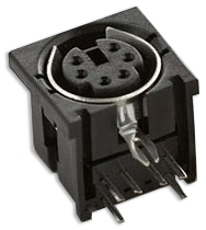 Ficha Mini DIN 6 Pinos Femea p/ C.I.