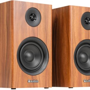 Colunas Amplificadas Estúdio 60W Bluetooth Wood (BS15) - AUDIZIO