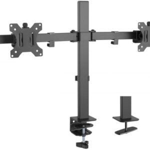 Suporte de Mesa Duplo DB222 p/ Monitores 17 a 28 Máx.7Kg (Preto) - LOVIT
