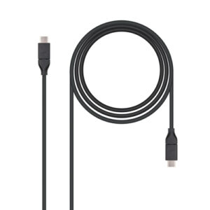 Cabo USB C Macho - USB C Macho 3.2 1M (Preto) - NANOCABLE