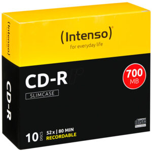 Pack 10x CD-R 80 700MB 52x SLIM - INTENSO