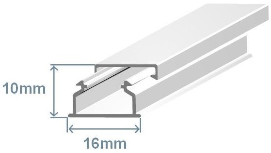 Calha 16x10mm Branca (2 mts) - EFAPEL