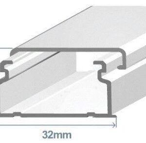 Calha 32x16mm Branca (2 mts) - EFAPEL