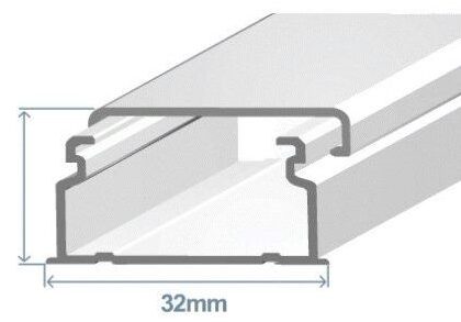 Calha 32x16mm Branca (2 mts) - EFAPEL